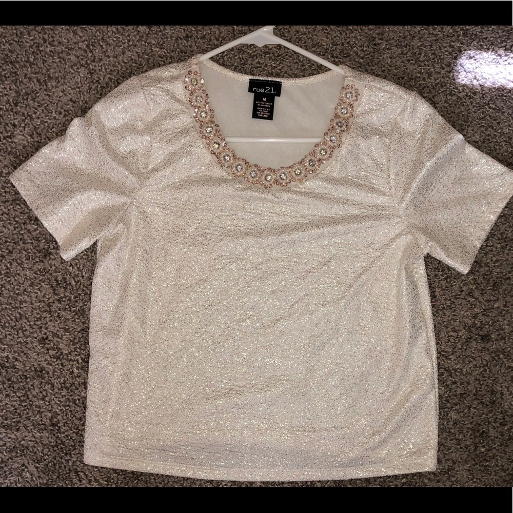 Cute jeweled crop top